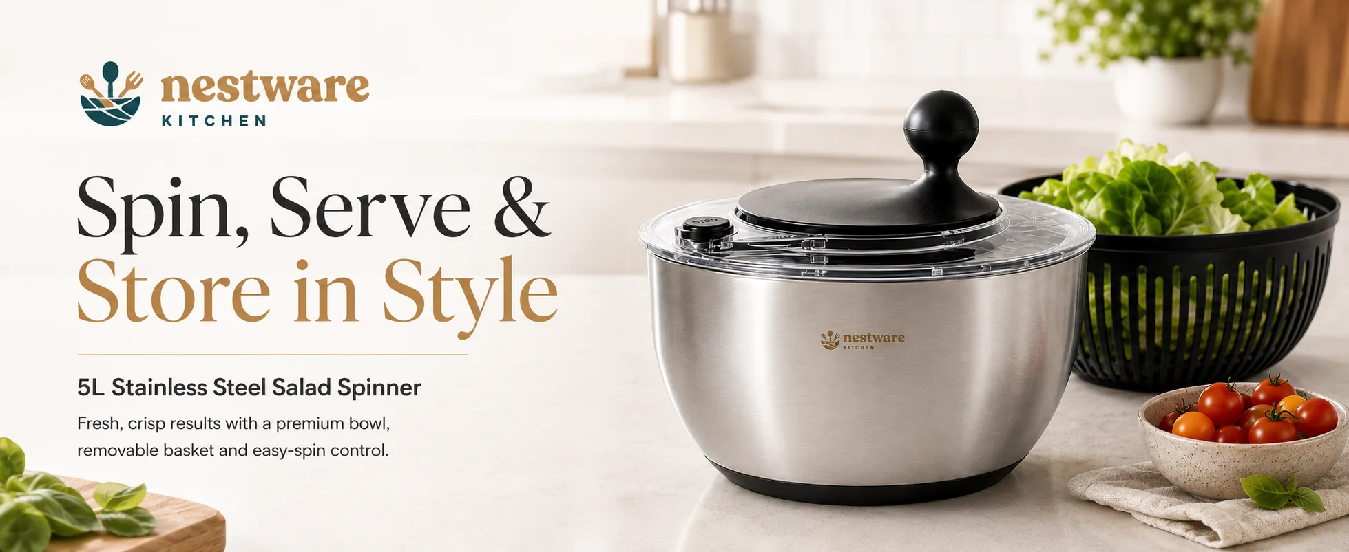 lettuce spinner manual salad spinners content 0